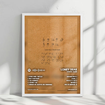 Loney Dear "Citadel Band" Album Cover Poster - with Complete Tracklist