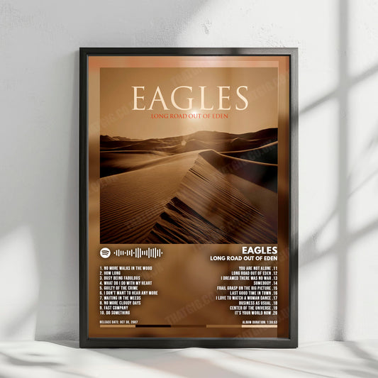Eagles "Long Road out of Eden" Album Cover Poster - with Complete Tracklist