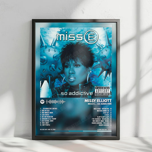 Missy Elliott "Miss E... So Addictive" Album Cover Poster - with Complete Tracklist