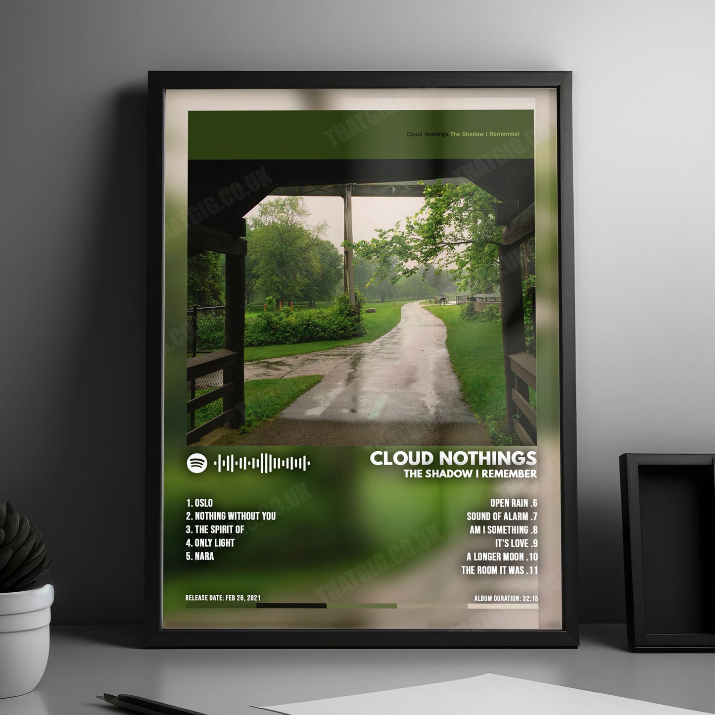 Cloud Nothings "The Shadow I Remember" Album Cover Poster - with Complete Tracklist