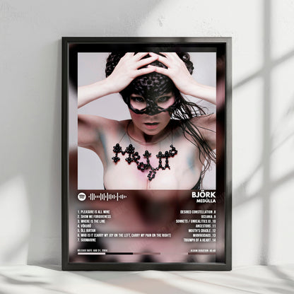 Björk "Medúlla" Album Cover Poster - with Complete Tracklist