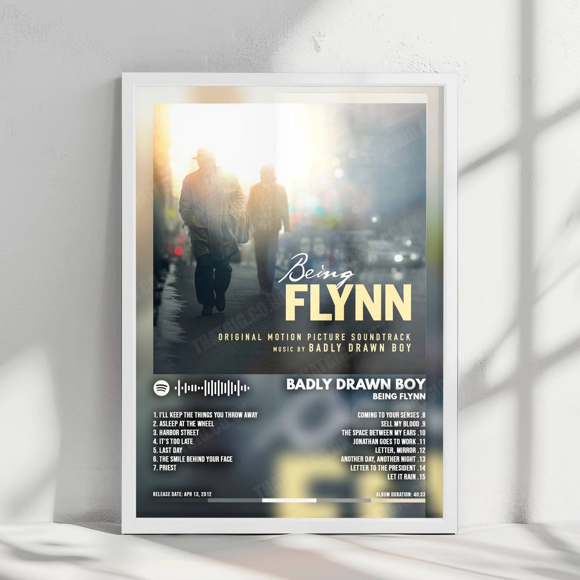 Badly Drawn Boy "Being Flynn" Album Cover Poster - with Complete Tracklist