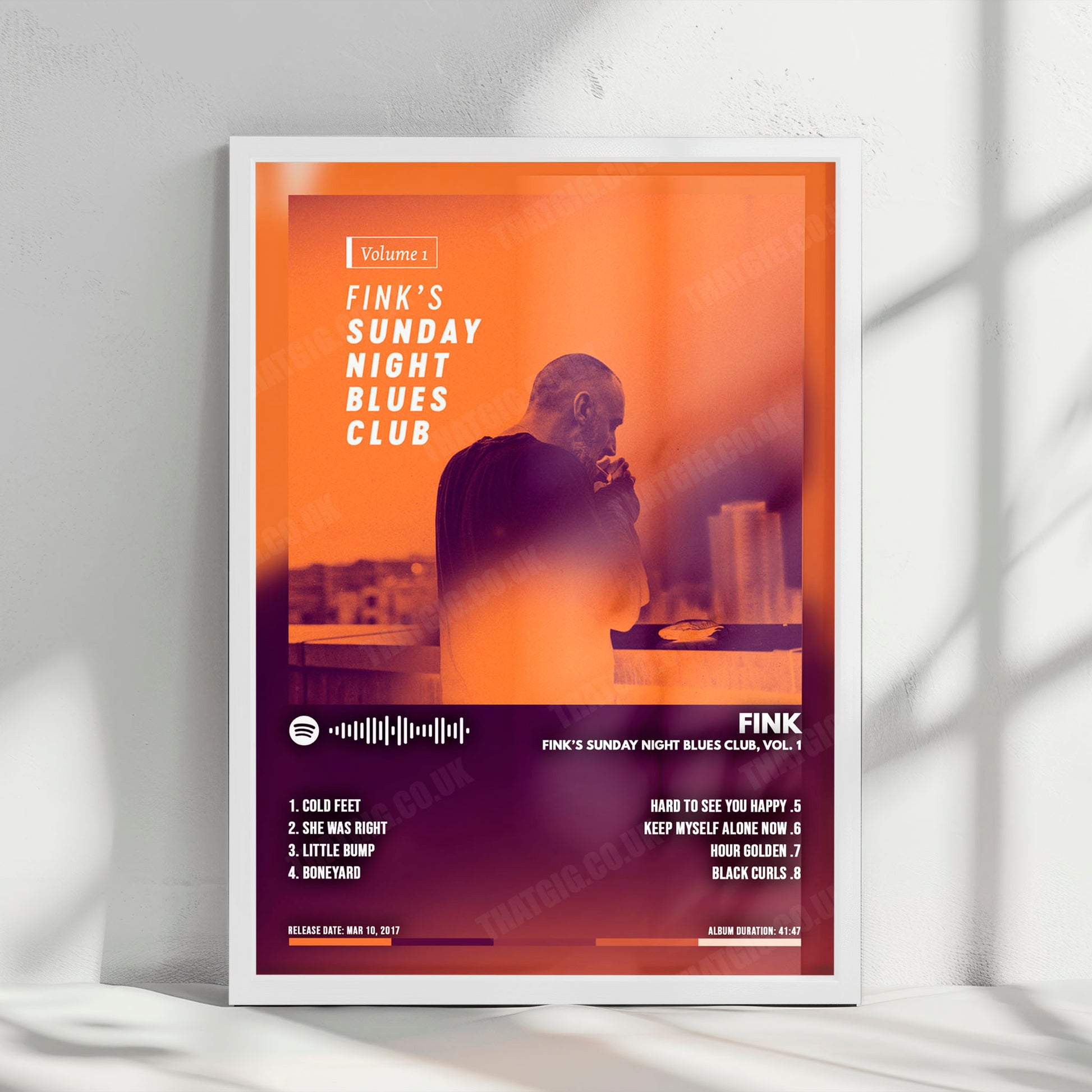 Fink "Fink's Sunday Night Blues Club, Vol. 1" Album Cover Poster - with Complete Tracklist