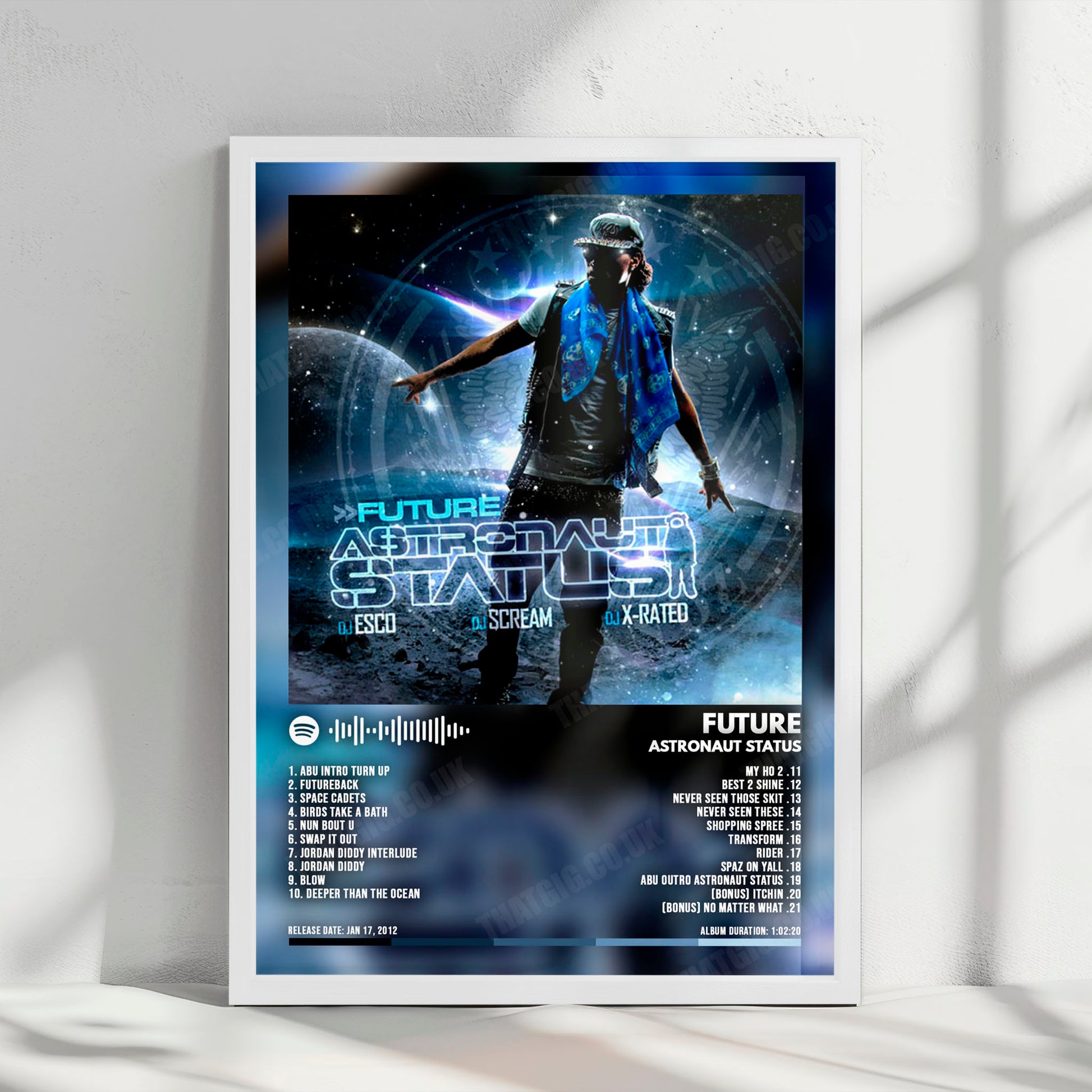 Future "Astronaut Status" Album Cover Poster - with Complete Tracklist