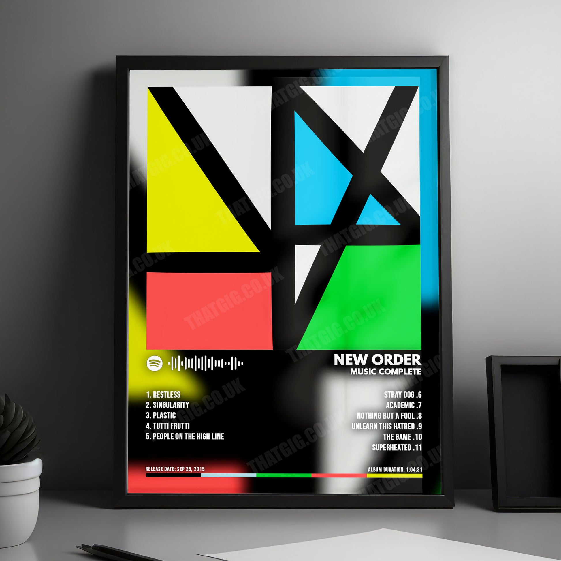 New Order "Music Complete" Album Cover Poster - with Complete Tracklist