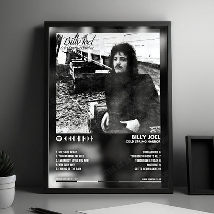 Billy Joel "Cold Spring Harbor" Album Cover Poster - with Complete Tracklist