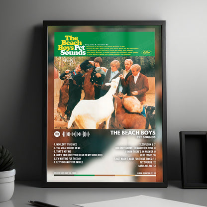The Beach Boys "Pet Sounds " Album Cover Poster - with Complete Tracklist