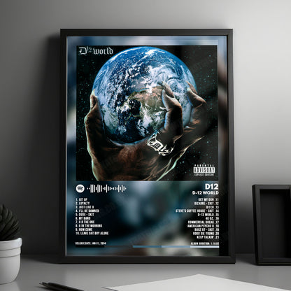D12 "D12 World" Album Cover Poster - with Complete Tracklist