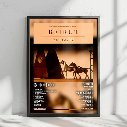 Beirut "Artifacts" Album Cover Poster - with Complete Tracklist