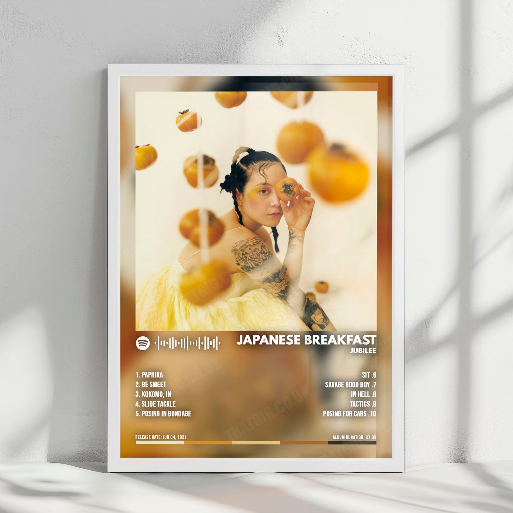 Japanese Breakfast "Jubilee" Album Cover Poster - with Complete Tracklist
