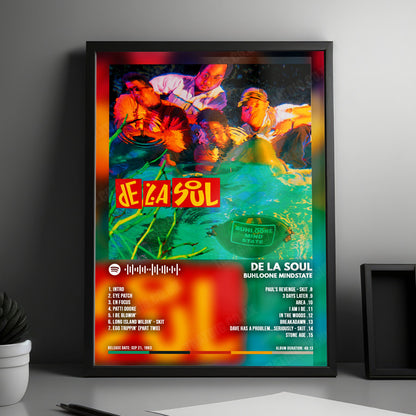 De La Soul "Buhloone Mindstate" Album Cover Poster - with Complete Tracklist