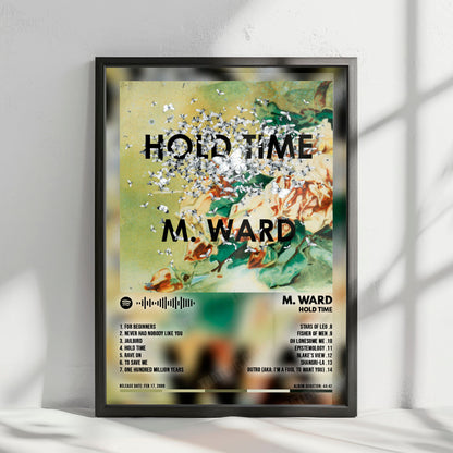 M. Ward "Hold Time" Album Cover Poster - with Complete Tracklist