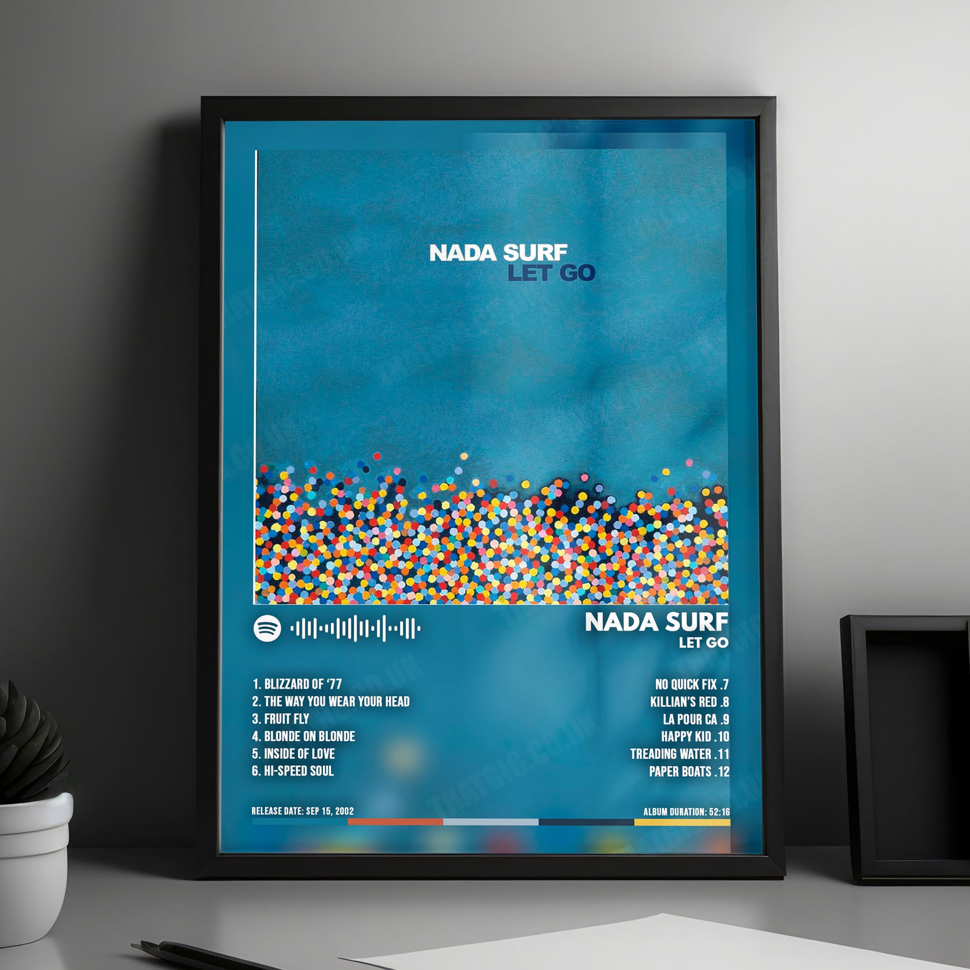 Nada Surf "Let Go" Album Cover Poster - with Complete Tracklist