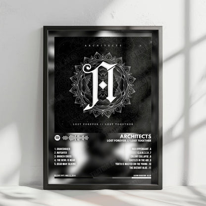Architects "Lost Forever Lost Together" Album Cover Poster - with Complete Tracklist