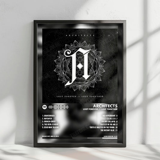 Architects "Lost Forever Lost Together" Album Cover Poster - with Complete Tracklist