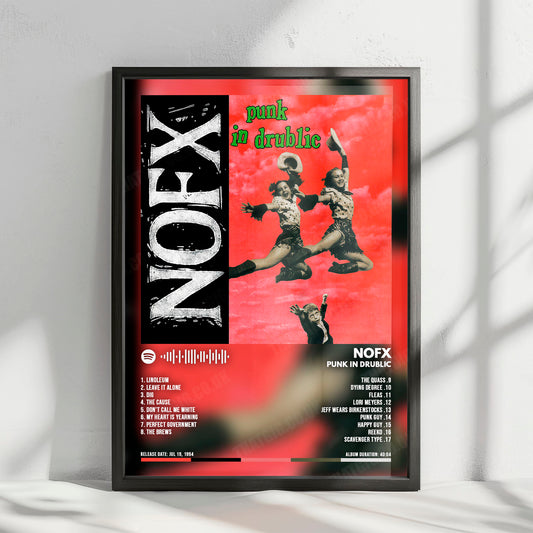 NOFX "Punk in Drublic " Album Cover Poster - with Complete Tracklist