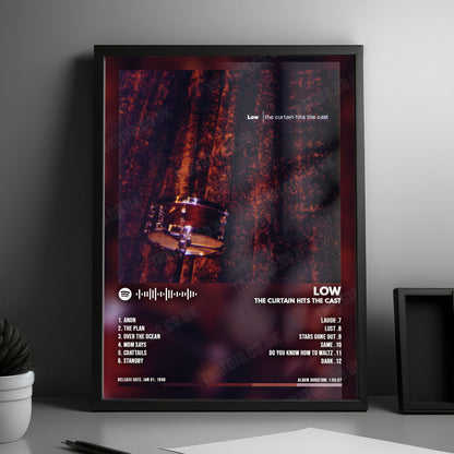 Low "The Curtain Hits The Cast" Album Cover Poster - with Complete Tracklist