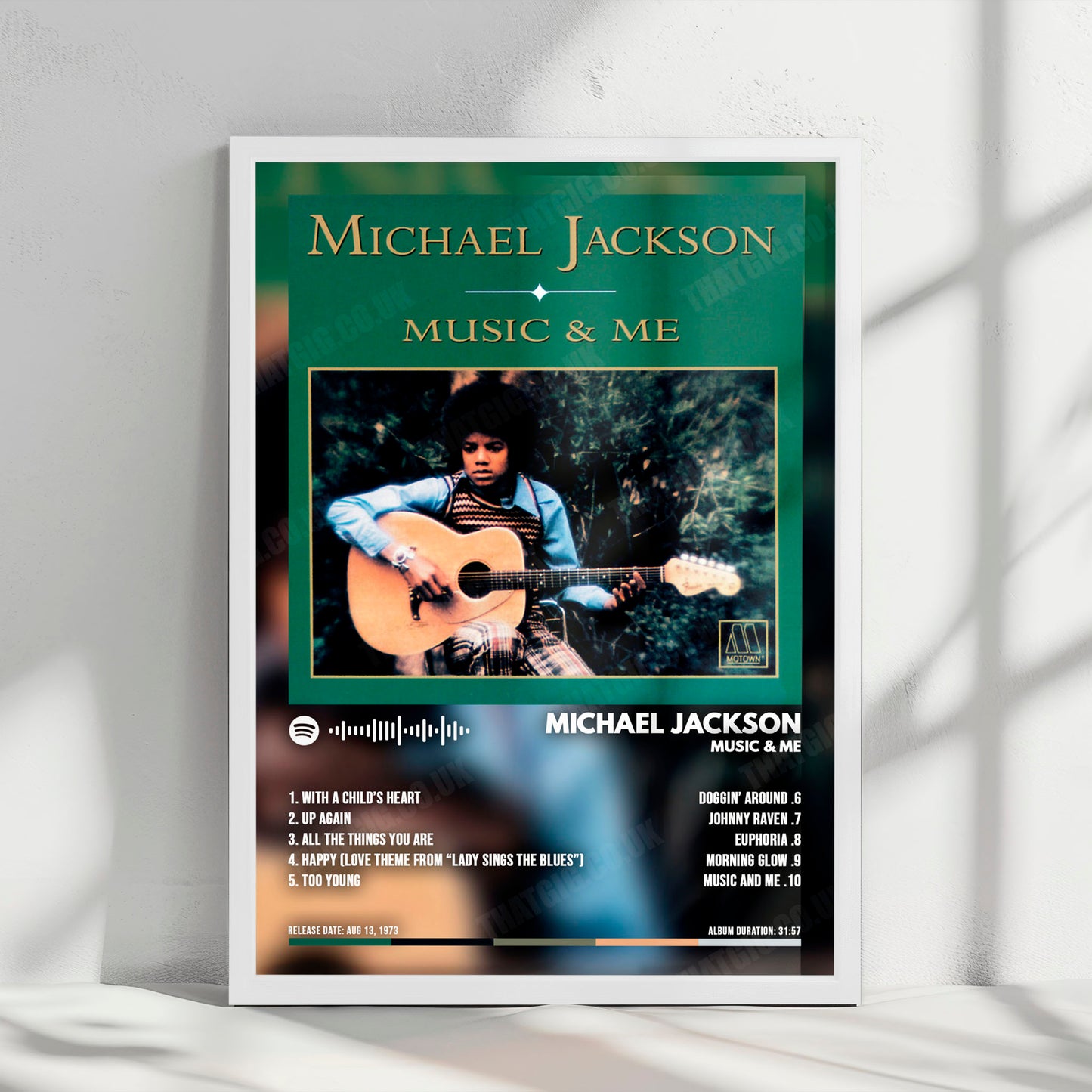 Michael Jackson "Music & Me" Album Cover Poster - with Complete Tracklist