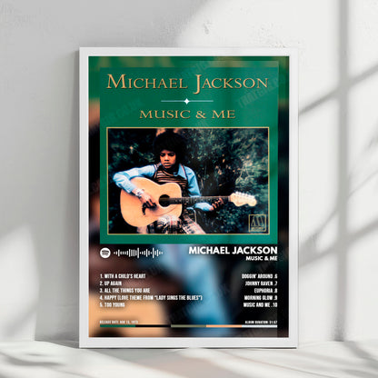 Michael Jackson "Music & Me" Album Cover Poster - with Complete Tracklist