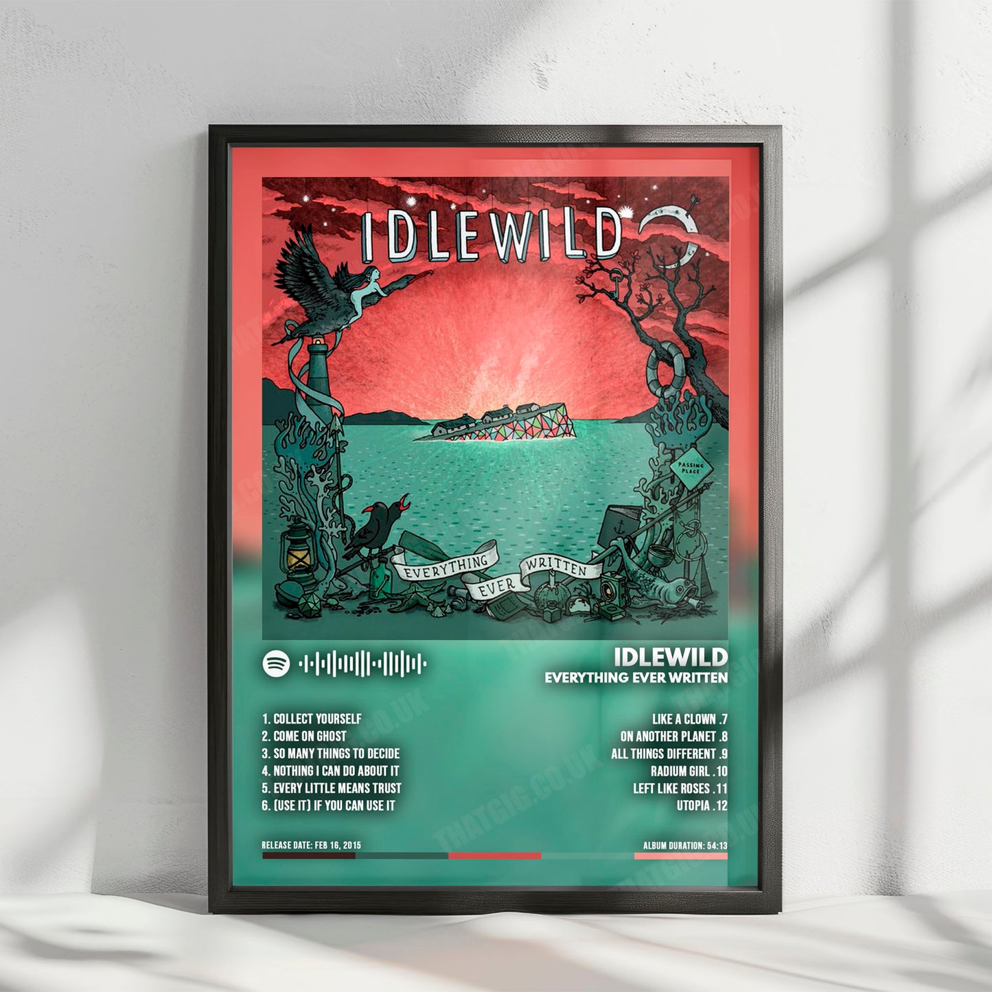 Idlewild "Everything Ever Written" Album Cover Poster - with Complete Tracklist