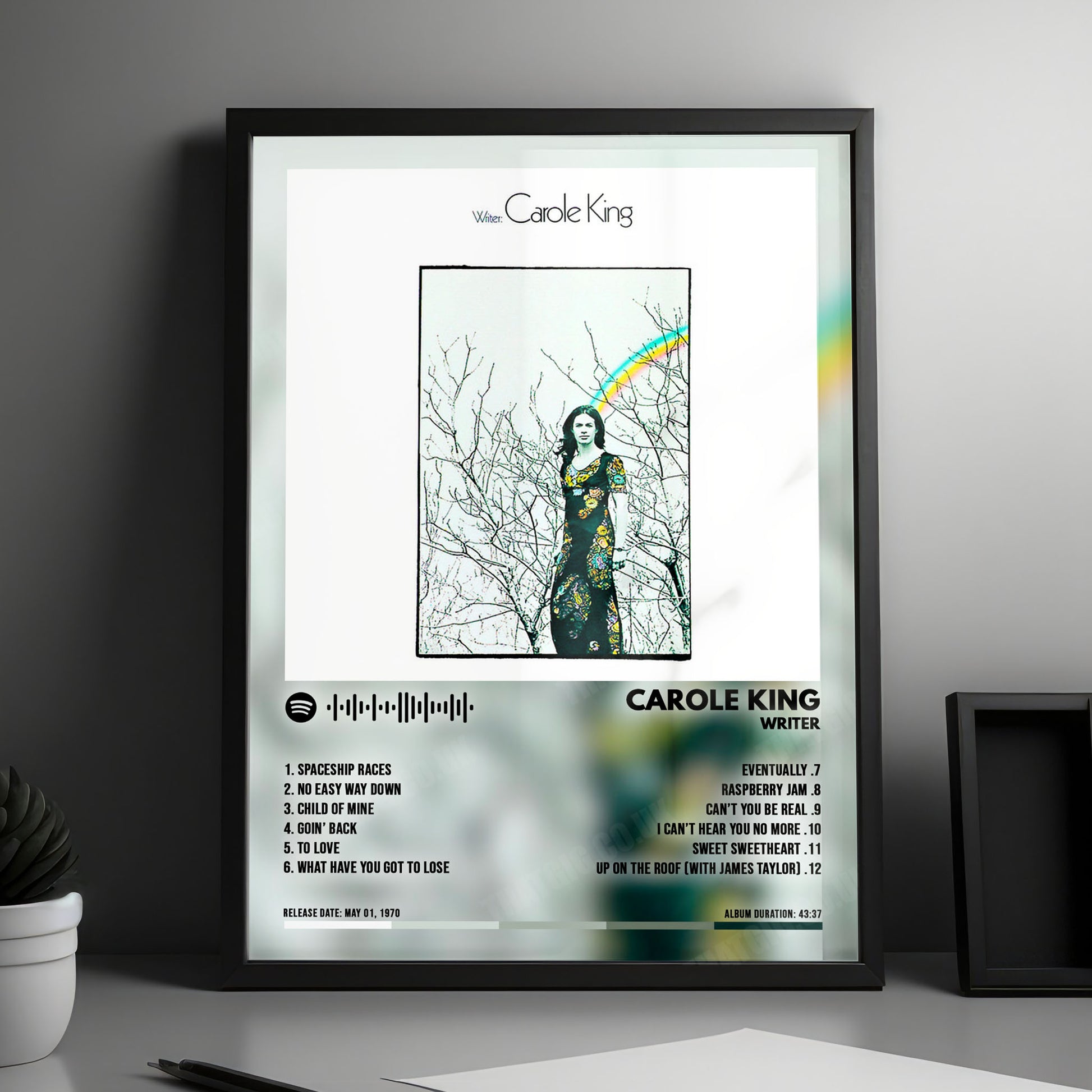 Carole King "Writer" Album Cover Poster - with Complete Tracklist