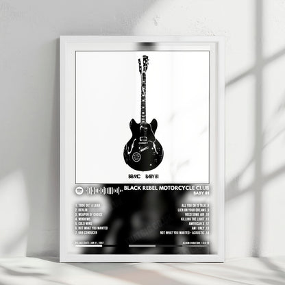 Black Rebel Motorcycle Club "Baby 81" Album Cover Poster - with Complete Tracklist