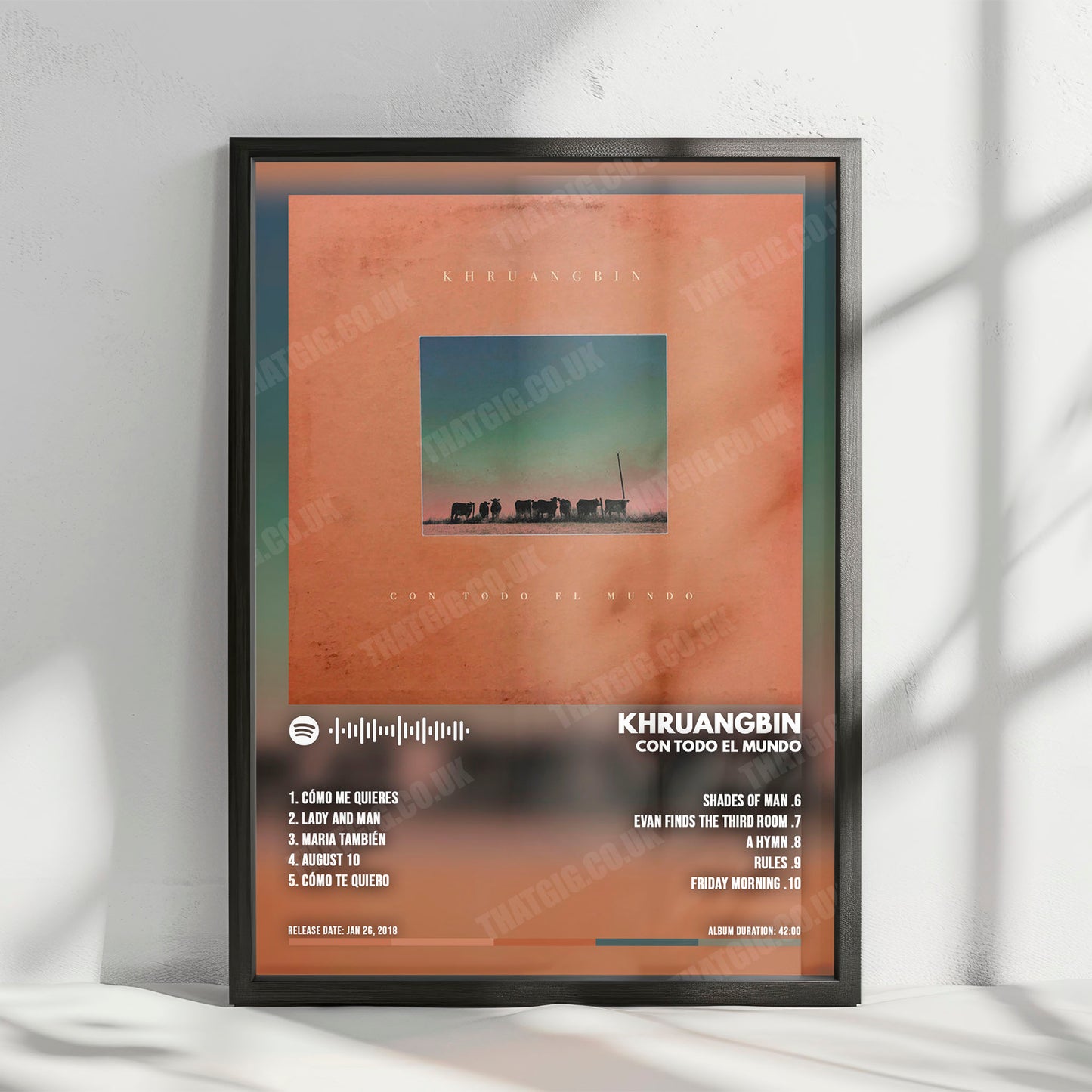 Khruangbin "Con Todo El Mundo" Album Cover Poster - with Complete Tracklist