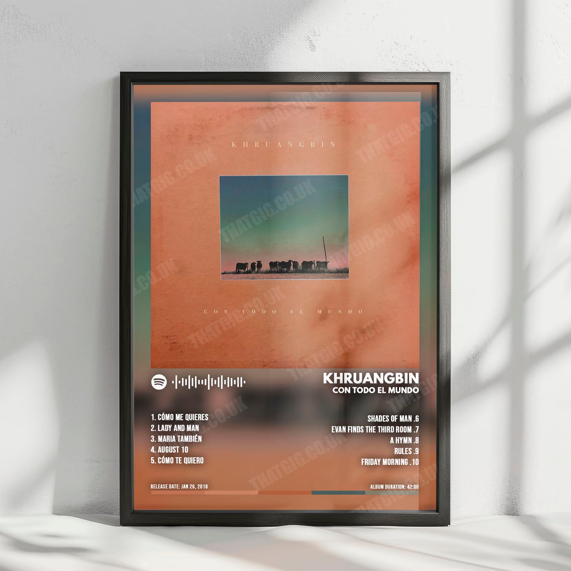 Khruangbin "Con Todo El Mundo" Album Cover Poster - with Complete Tracklist