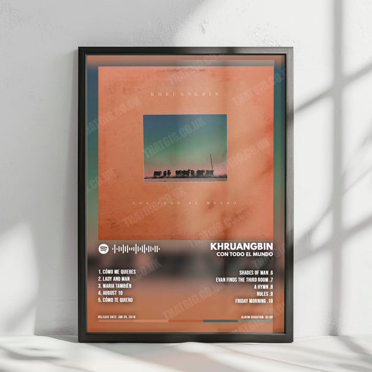 Khruangbin "Con Todo El Mundo" Album Cover Poster - with Complete Tracklist