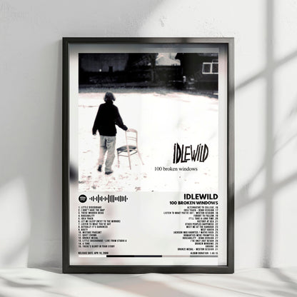 Idlewild "100 Broken Windows" Album Cover Poster - with Complete Tracklist