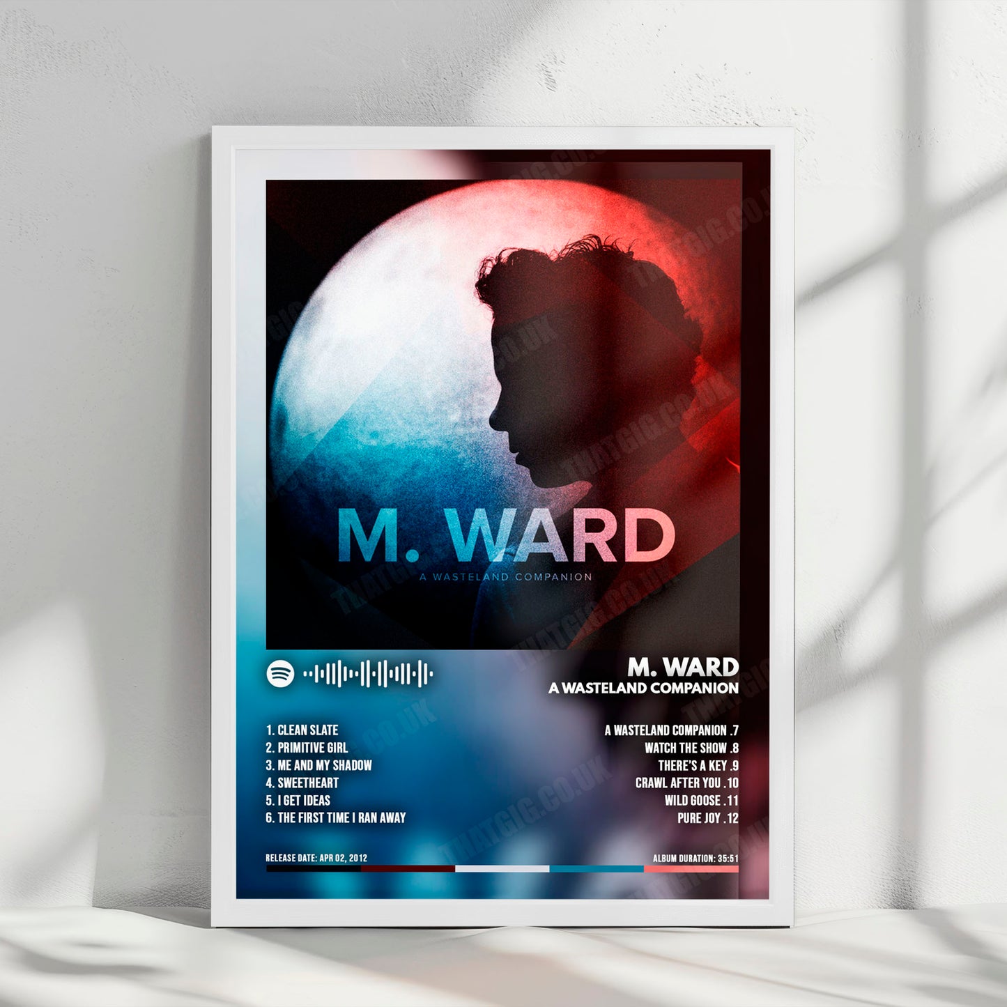M. Ward "A Wasteland Companion" Album Cover Poster - with Complete Tracklist