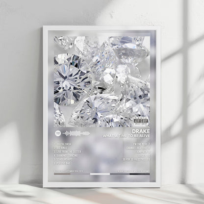 Drake "What A Time To Be Alive" Album Cover Poster - with Complete Tracklist