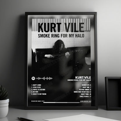 Kurt Vile "Smoke Ring for My Halo" Album Cover Poster - with Complete Tracklist