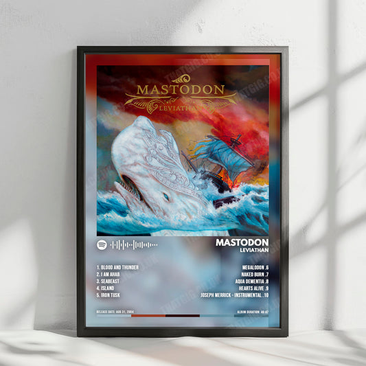 Mastodon "Leviathan" Album Cover Poster - with Complete Tracklist