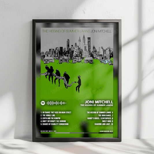Joni Mitchell "The Hissing of Summer Lawns" Album Cover Poster - with Complete Tracklist