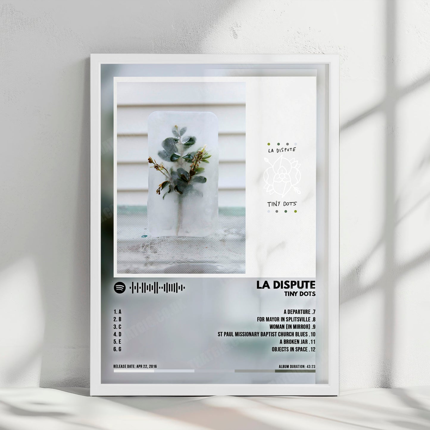 La Dispute "Tiny Dots" Album Cover Poster - with Complete Tracklist