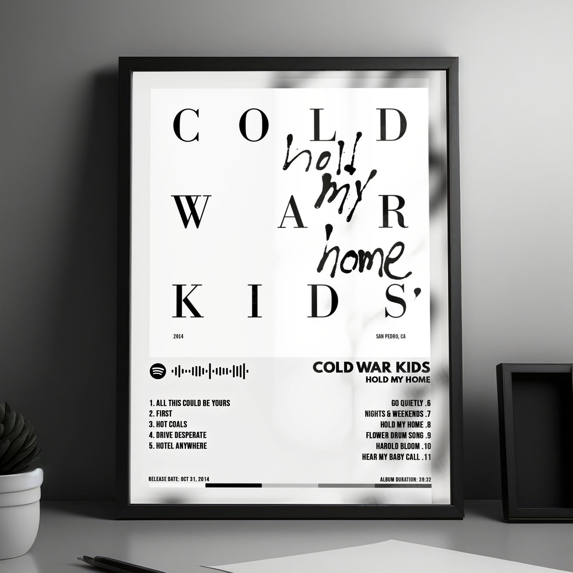 Cold War Kids "Hold My Home" Album Cover Poster - with Complete Tracklist