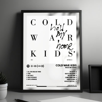 Cold War Kids "Hold My Home" Album Cover Poster - with Complete Tracklist