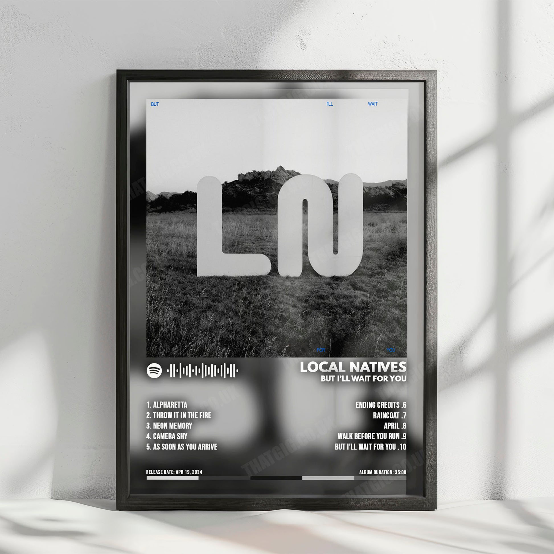 Local Natives "But I'll Wait For You" Album Cover Poster - with Complete Tracklist