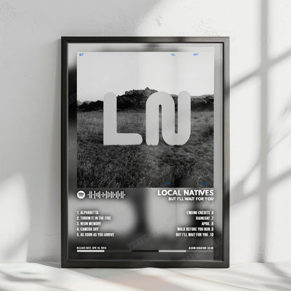 Local Natives "But I'll Wait For You" Album Cover Poster - with Complete Tracklist