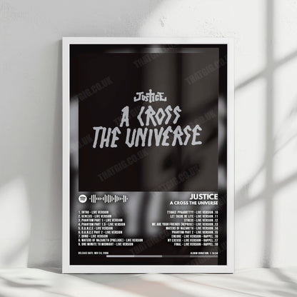 Justice "A Cross The Universe" Album Cover Poster - with Complete Tracklist