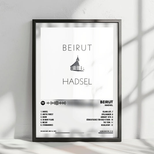 Beirut "Hadsel" Album Cover Poster - with Complete Tracklist