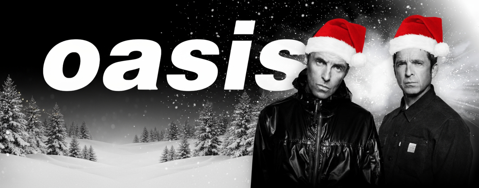 Christmas Hero Banner with Background Snow