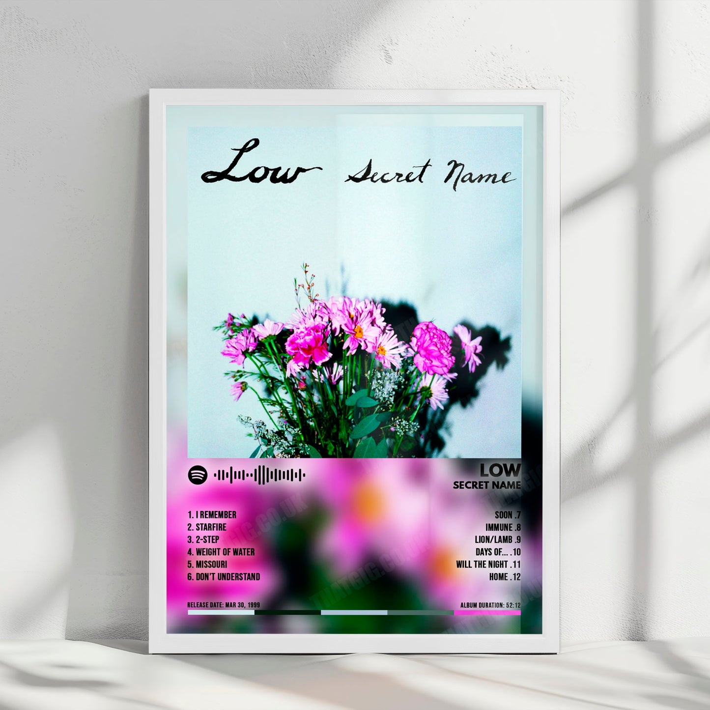 Low "Secret Name" Album Cover Poster - with Complete Tracklist