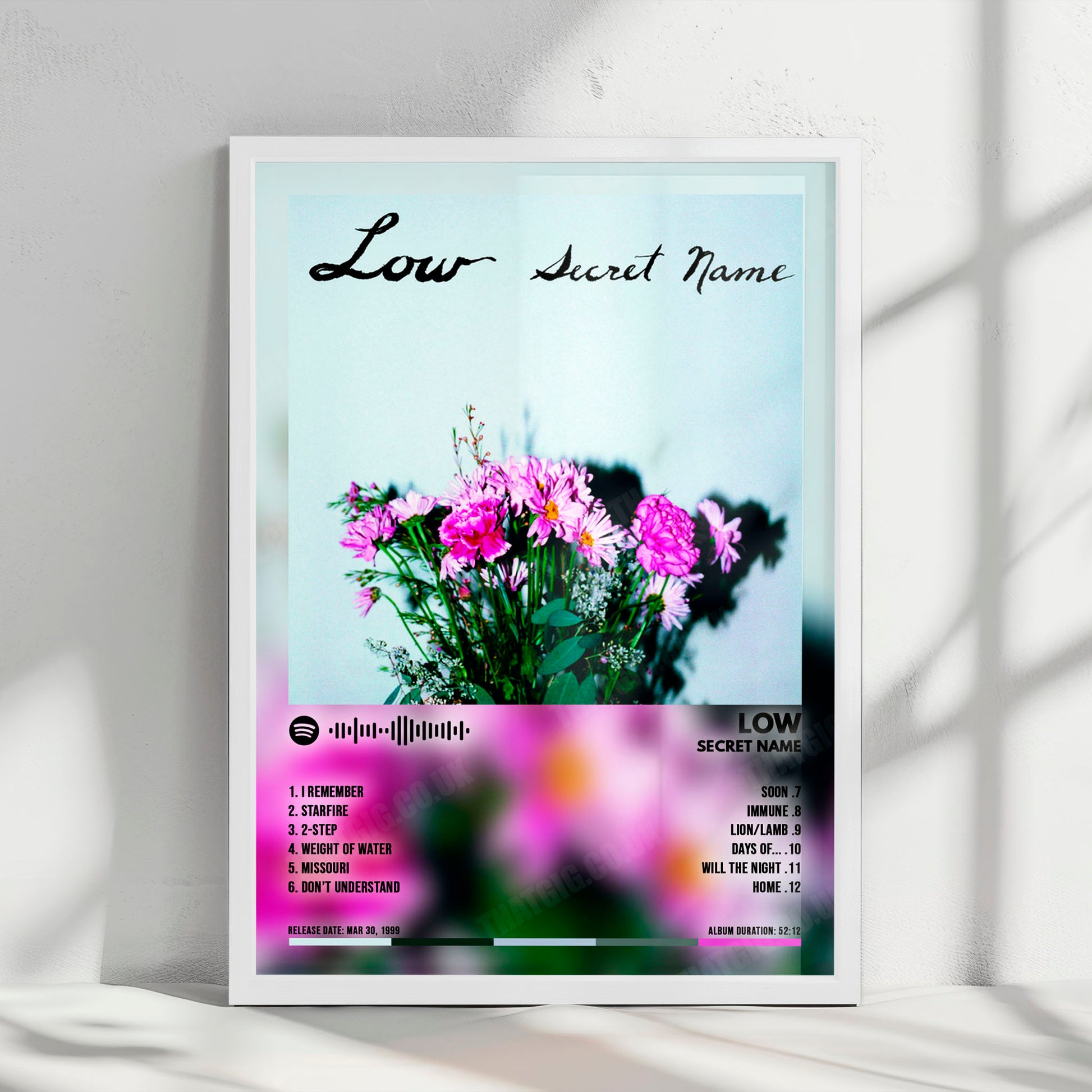 Low "Secret Name" Album Cover Poster - with Complete Tracklist