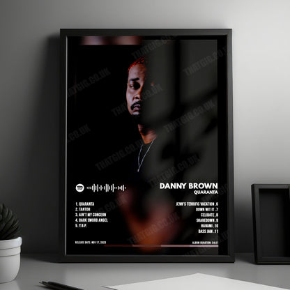 Danny Brown "Quaranta" Album Cover Poster - with Complete Tracklist