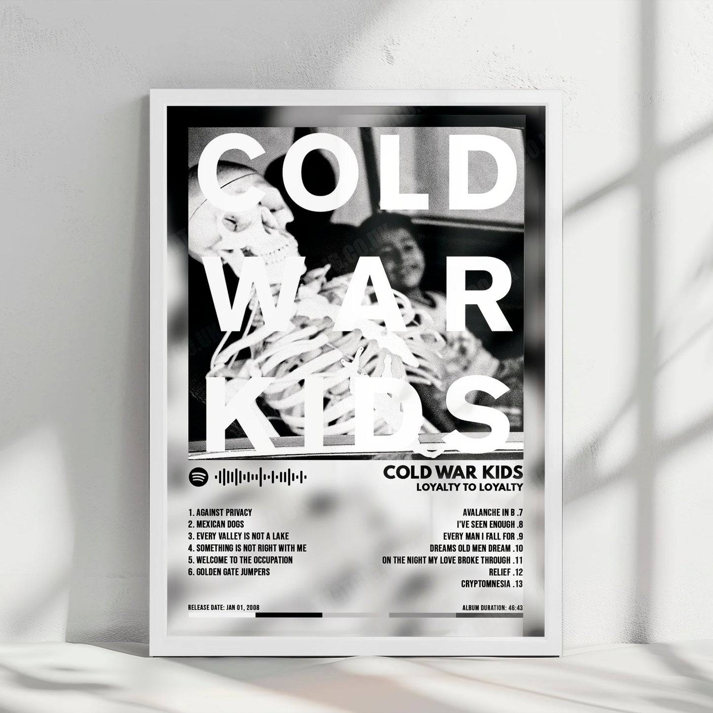 Cold War Kids "Loyalty To Loyalty" Album Cover Poster - with Complete Tracklist