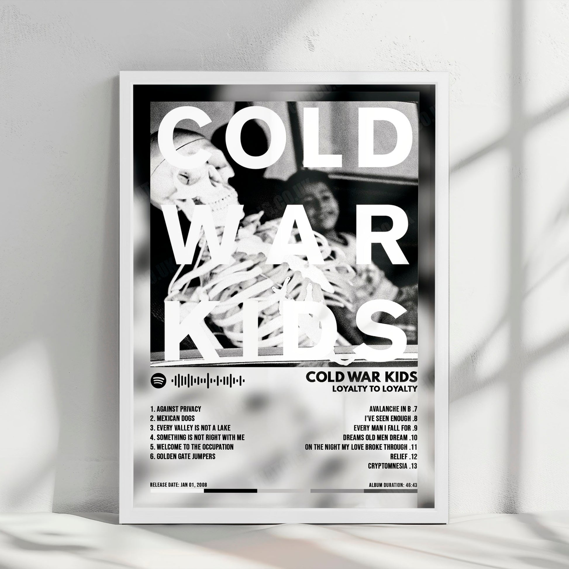 Cold War Kids "Loyalty To Loyalty" Album Cover Poster - with Complete Tracklist