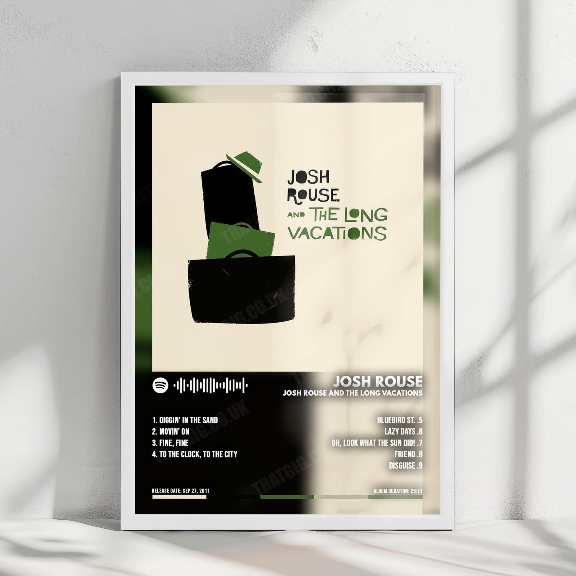 Josh Rouse "Josh Rouse and the Long Vacations" Album Cover Poster - with Complete Tracklist