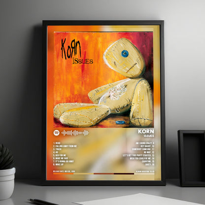 Korn "Issues " Album Cover Poster - with Complete Tracklist